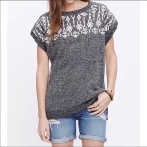 LAST CHANCE ** BOGO Free** Madewell Embroidered Gray Tunic